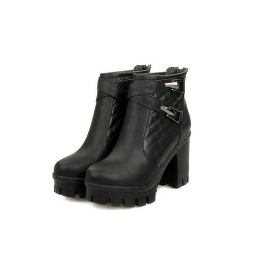Nuevas llegadas forman botines para mujer sexy botas de moto botas calientes  de la venta de tacones gruesos zapatos | Wish