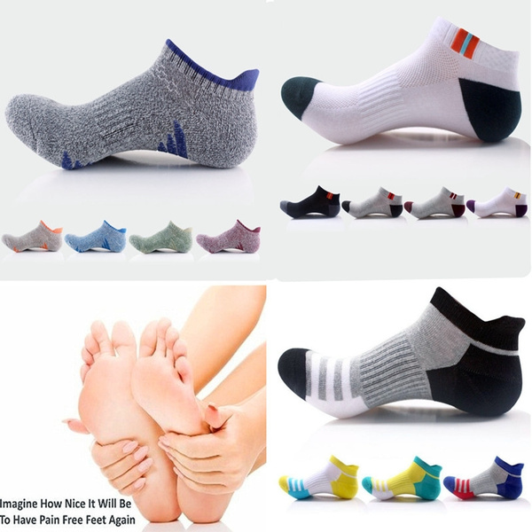 BEST No-Show Cushioned Running Socks with Fabric - Hidden Sport Socks ...