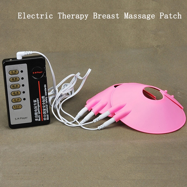 Dual Breast Massager Electric Shock Stimulating Massage Therapy