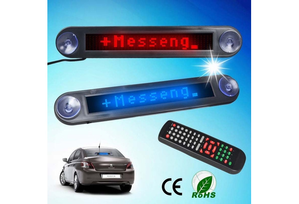 12V LED Car Programmable Message Sign Moving Scrolling Display Board with Remote 