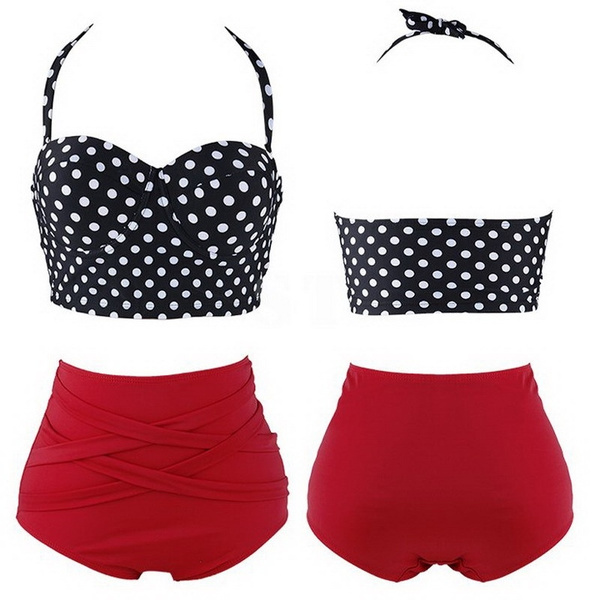 High waisted hot sale 50s style bikini