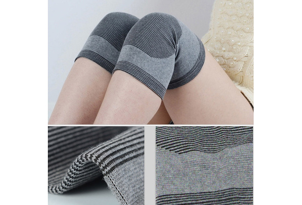 DEIQI Knee Support Leg Arthritis Injury Gym Sleeve Elasticated Bandage Pad Charcoal Knitted Elbow Knee Pads 2 pc 