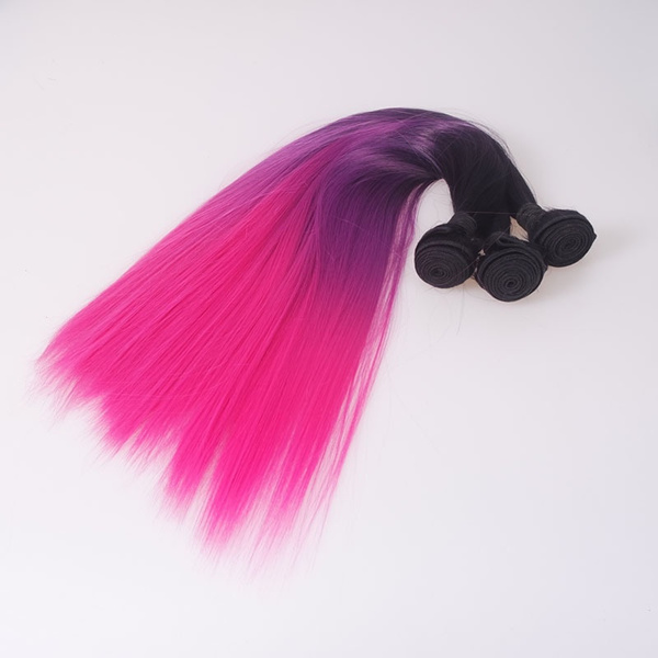 pink hair weft
