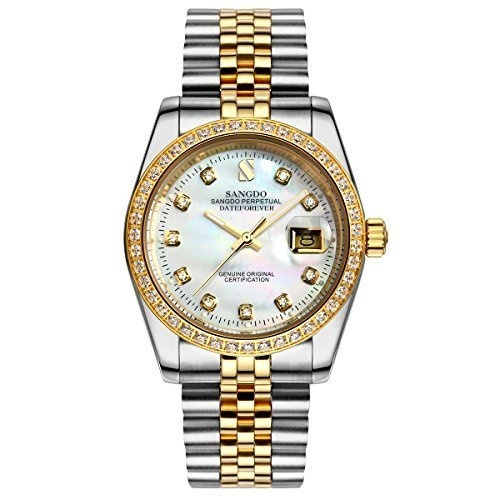 TEINTOP Sangdo Automatic Watch Men's Self-Winding Mechanical with Stainless  Steel Strap, Gold white, Dress : Amazon.de: Fashion