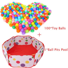 100 pcs Toy Balls+1 pc Ball Pool Children Tent Game Funny Baby Kid Swim Pit Toy Water Pool Ocean Wave Ball