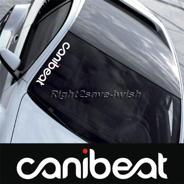 Reflective Funny Hellaflush Canibeat Car Front Windshield Window Decal Sticker