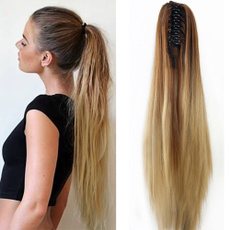 syntheticstraightponytail, clawclipinponytailhairextension, hairstyle, ponytailextension