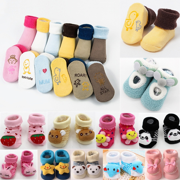 34 Style Cute Newborn Baby Socks Animal Cartoon Doll Infant Socks