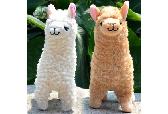 Cute Alpaca Plush Toy 23CM Height Camel Cream Stuffed Animal Kids Doll UK Stock 