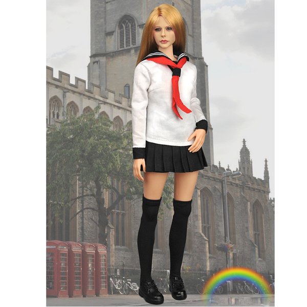 1/6 Scale Female Clothes School Girl Sailor Uniform for 12 Figure
