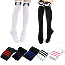 Women Sexy Fashion Stripe Cotton Over Knee Socks Thigh High Stockings Long Socks