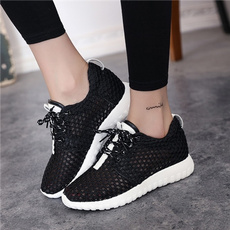 Womens Breathable Sports Shoes Casual Shoes Tennis Shoes (color:black,white Size:36-40)