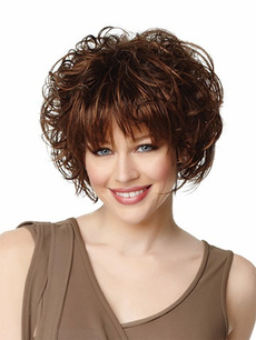 Beautiful, shorthairwig, straighthairshagstyle, kinkycurlywig