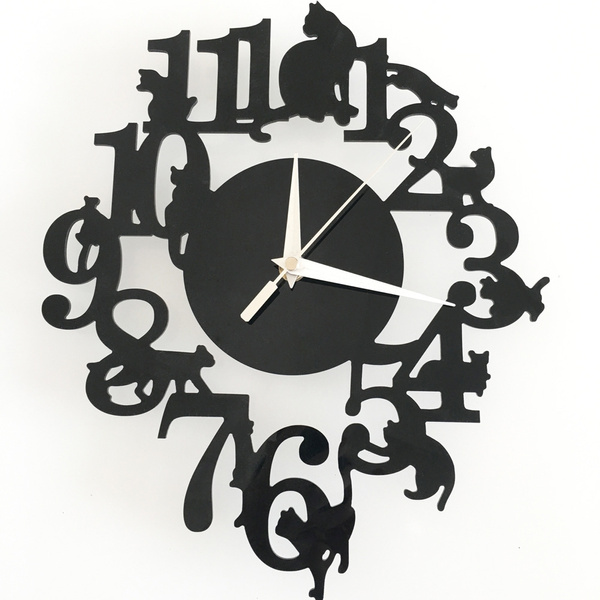 Black&White, reloj digital de pared