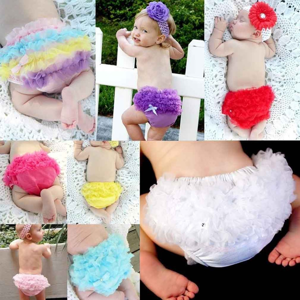 Cute Baby Girl Comfort Pettiskirt Ruffle Panties Bloomer Diaper