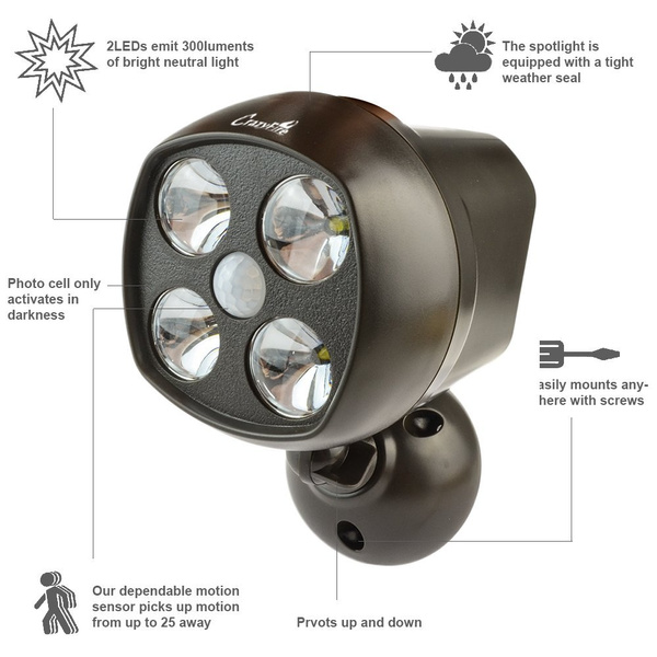 flood light with motion sensor and photocell