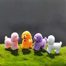 4PCS/Lot Fairy Figurines Resin Dog Microlandscape Miniature Trendy Home Bonsai Decor