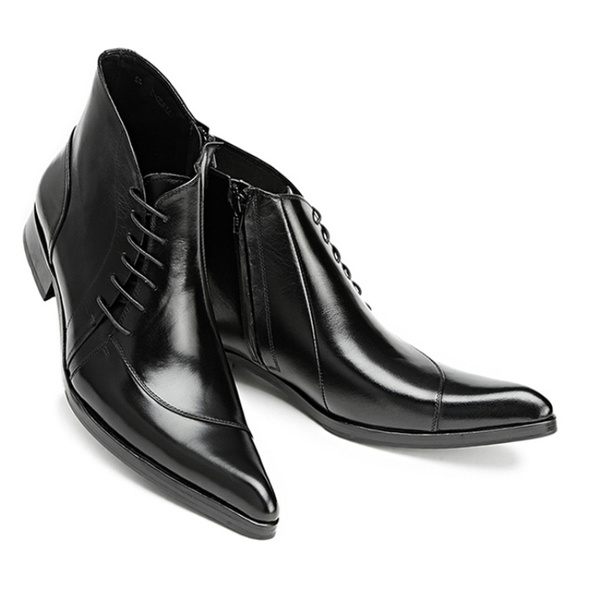 Italian Luxury Black Patent Leather Dress Shoes