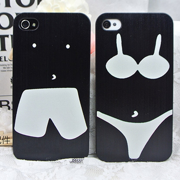 Cute Lovely Underwear Sex Panties Fashion Design Hard Plastic Couple Cell Phone Case Cover for IPhone for Samsung Galaxy Black