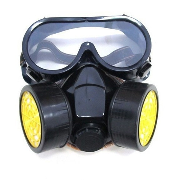 Double Gas Mask protection filter Chemical Gas Respirator Face Mask | Wish