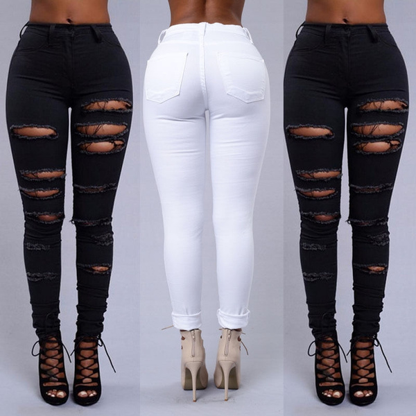 Woman Denim High Waist Skinny Jeans 