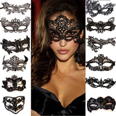Women's Fashion Sexy Black Lace Venetian Halloween Party Masquerade Ball Eye Mask Gift Catwoman Cosplay