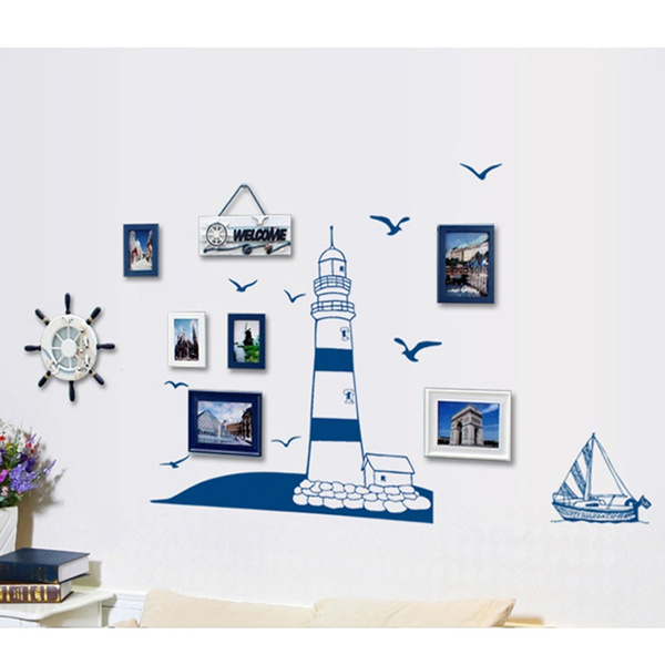 Removable Lighthouse Seagulls Sailing Ship Ocean Wall Sticker Home Decor Decal Wish - Lighthouse Wall Sticker Art Removable Lighthouse Seagulls Sailing Ship Ocean Wall Sticker Home Decor Decal Wish - Lighthouse Wall Sticker Art