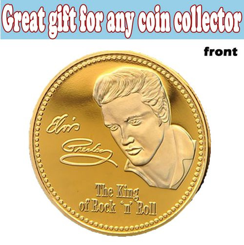 5x Gold Plated Coin Collectible Special Offer Sale Elvis Presley