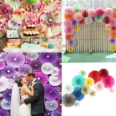 15cm/20cm/30cm/40cm Tissue Paper Fan Decorative Flowers Minions Party Supplies Baby Shower Favors Happy Birthday Decoration