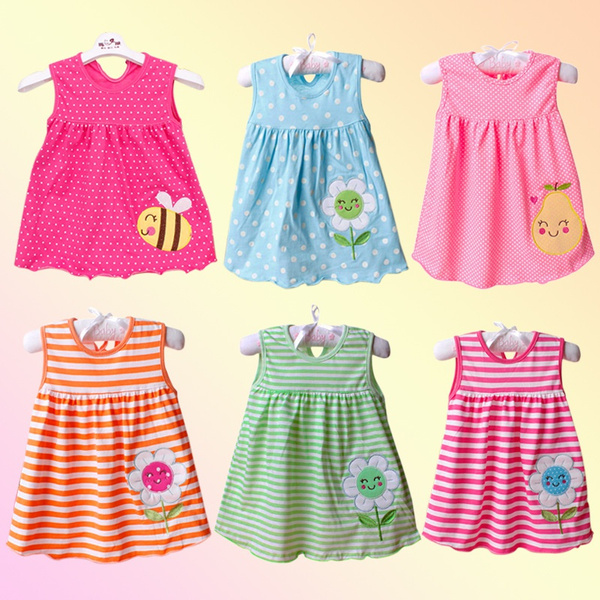 Random Style Hot Selling Summer New Baby Kids Princess Cotton Dress ...