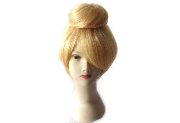 Tinker Bell Tink Peter and Wendy Cosplay Perücke Wig Kurz short Blond Gold
