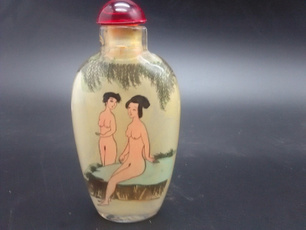 old, Beauty, Chinese, snuffbottle