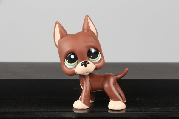 LPS Great Dane green eyes COLLECTION LITTLEST PET SHOP 2" DOG TOY #1519