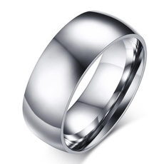 Steel, Moda, polished, wedding ring