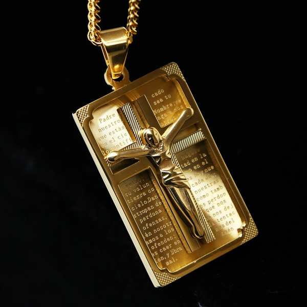 Square on sale jesus pendant