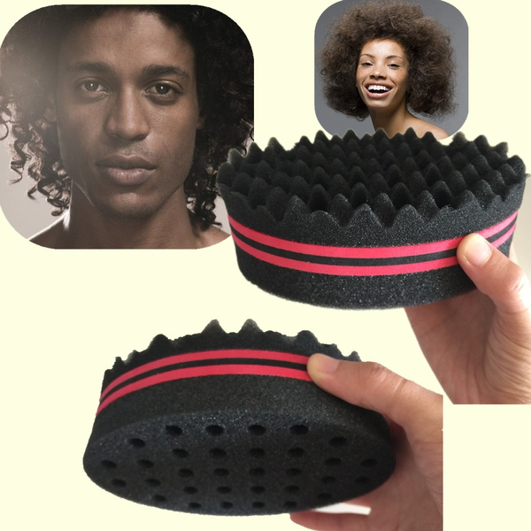2016 New Oval Magic Twist Hair Sponge ,small hair curl sponge brush for  natural hair,afro coil wave dread sponge brushes (color:black)