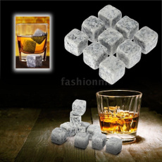 9pcs Wine Ice Cube Accessories Wine Whisky Ice Stones Drinks Cooler Cubes Beer Whiskey Rocks Granite