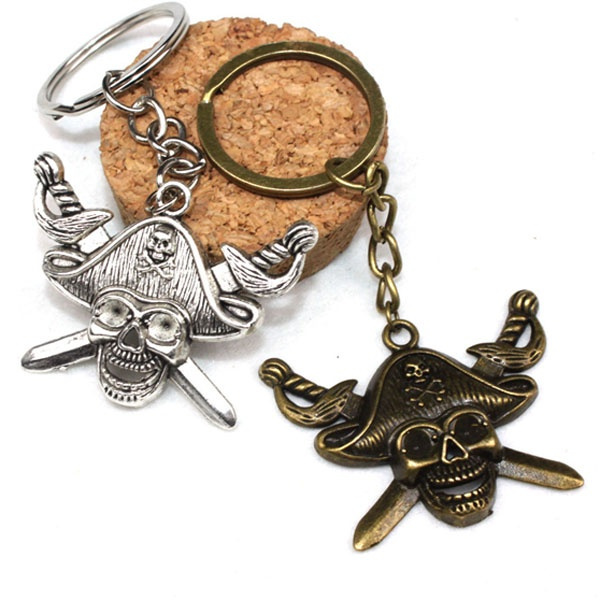 Pirates of the Caribbean Keychain Captain Jack Sparrow Mask Skull and ...
