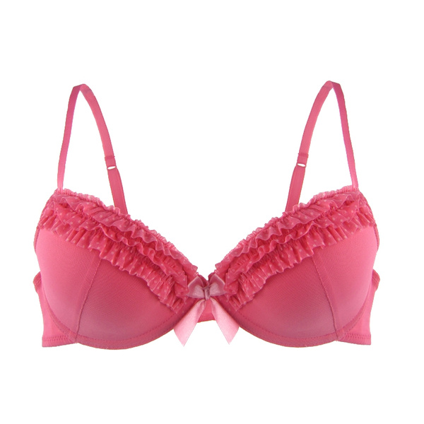 Women brassiere ruffles bralette push up bra bras for women 34 36 B/C/D  girl's bra pink/black