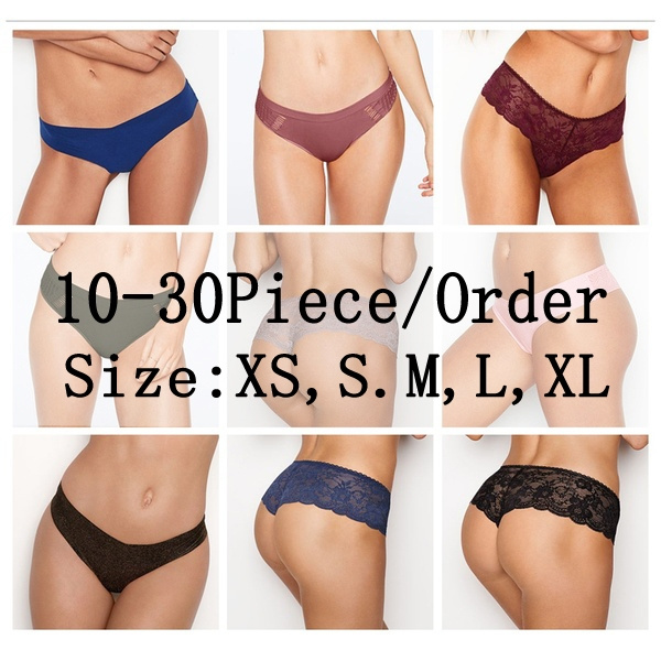 10-20Piece) Random Women Sexy Plus Size G-string Lace Briefs Panties Thong  XS S M L XL XXL