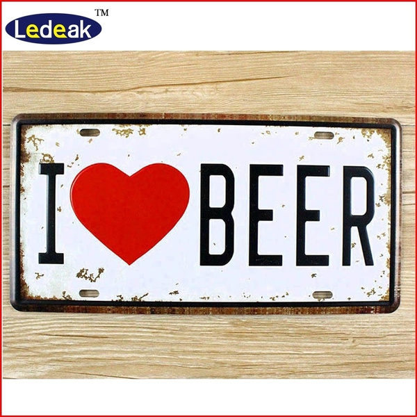 Metal Tin Signs I Love Beer Wall Art Craft Iron Retro Painting 15x30cm Plaques Mural Xd 1250 Wish - Craft Beer Wall Signs