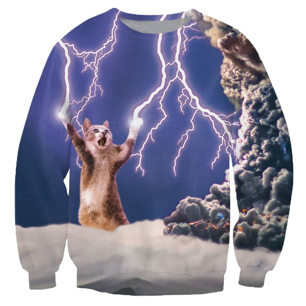 lightning cat sweatshirt