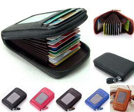 Fashion Mens/Womens Mini Leather Wallet ID Credit Cards Holder Purse Card Organizes ANAN 