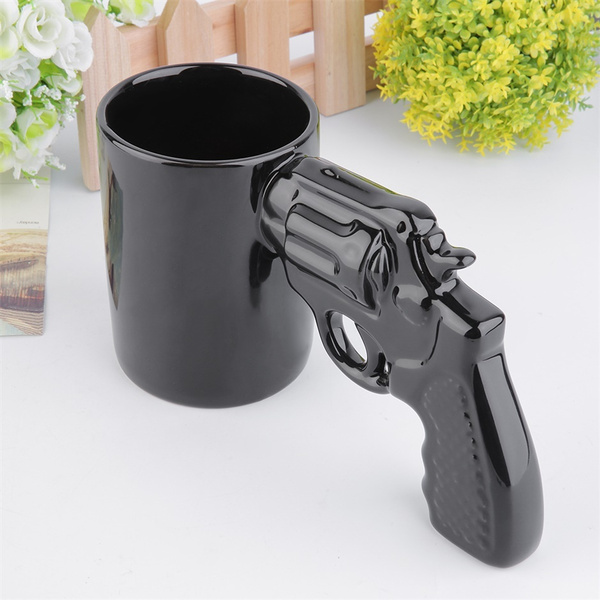 Details about   3D Gun Ceramic Gun Mug Coffee Tea Mug Golden Mug Halloween Festival Best Gift 