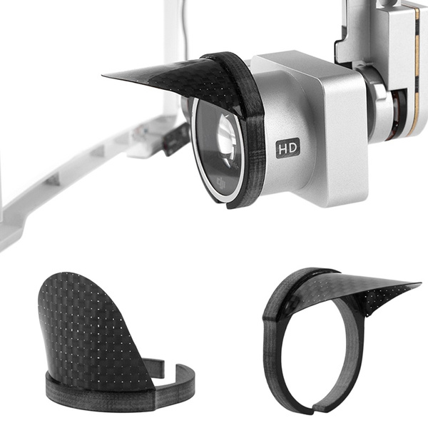 DJI Phantom 3 Camera Lens Sun Hood Petal Sun Shade 3D Printed Carbon