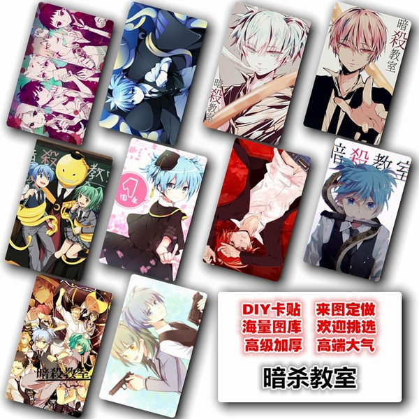 10pcs Set 5 4x8 5cm Anime Card Stickers Of Assassination Classroom Korosensei Horibe Itona Type 16 Wish