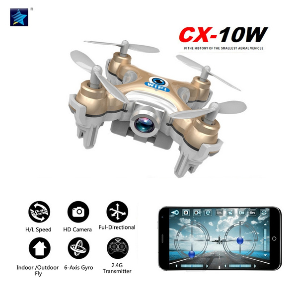 mini drone cheerson cx10w com camera hd fpv wifi