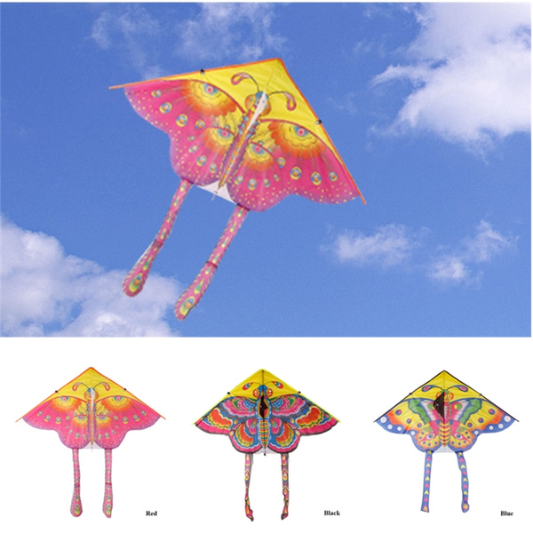 90cm Beautiful Colorful Chinese Butterfly Kite Without String Wish