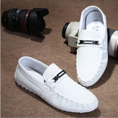 Korean Breathable Men Casual Shoes Fashion Leather Doug Shoes Men's Driving Shoes