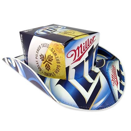 miller lite beer box cowboy hat